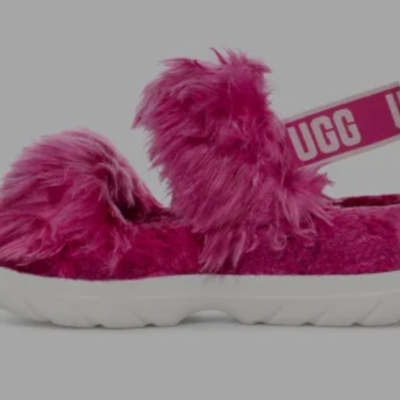 WOMEN'S PINK FLUFF SUGAR UGG SANDAL (SIZES 6 & 8) - Picture 4 of 6